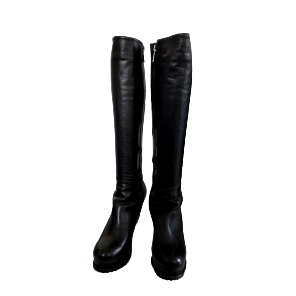 Tazon- Women's Black Knee-High Boots